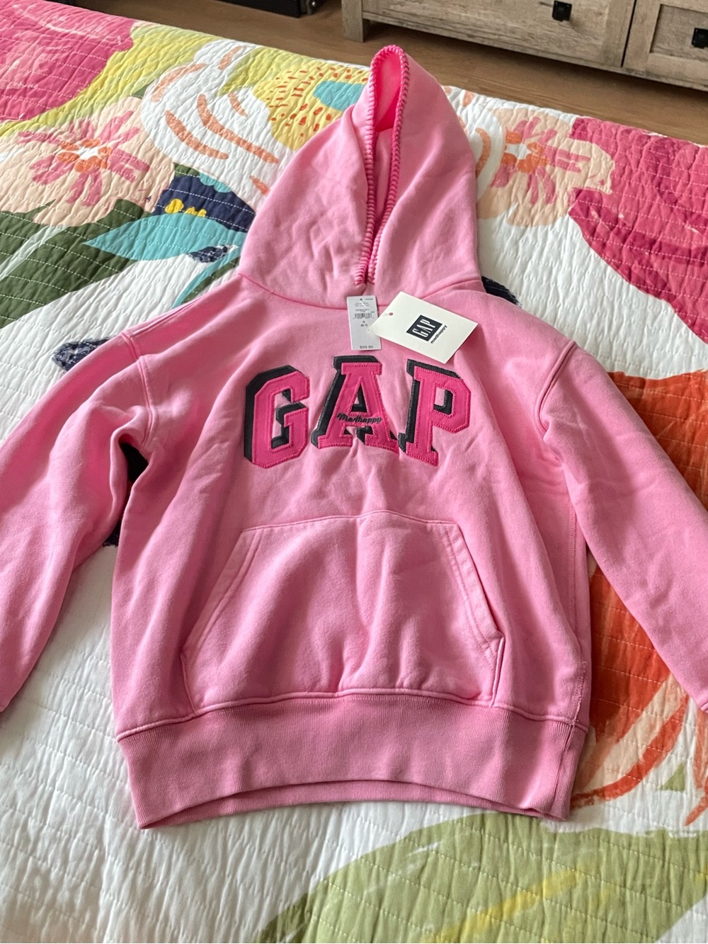 GAP mad happy collaboration Pink Logo Hoodie for Kids